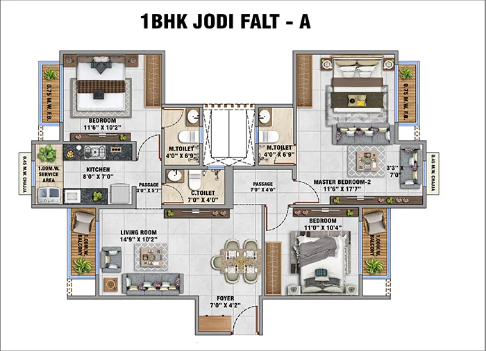 Kohinoor Uptown Kalyan Master Layout Plan